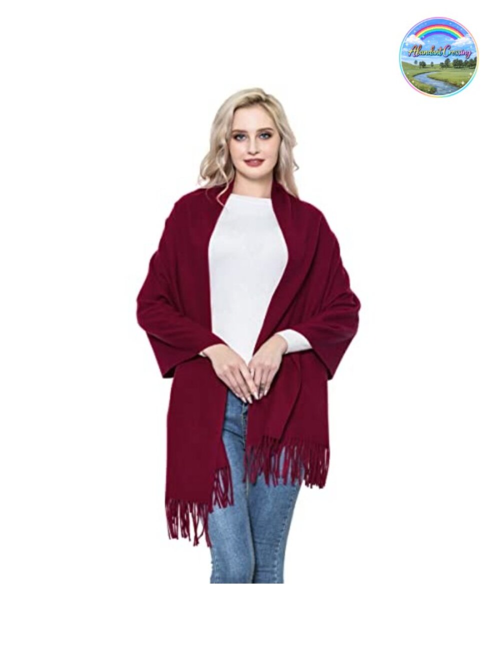 Wool Pashmina Scarf Shawl Super Soft Warm Wrap for Women Wedding Formal